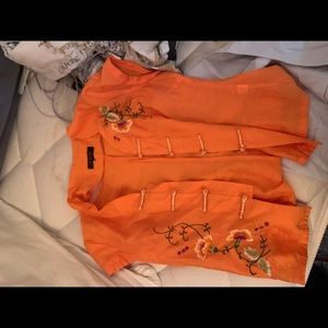 Urban outfitters xs embroidered button down